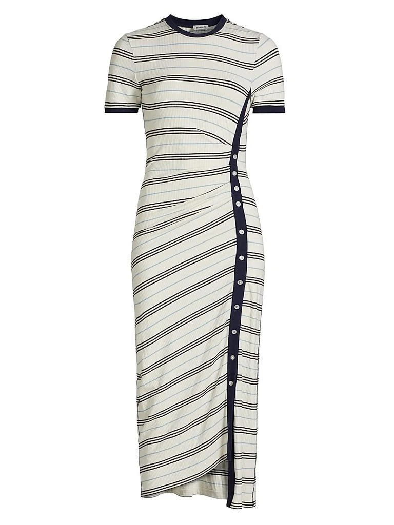 SIMKHAI Shanna Striped Midi-Dress 1