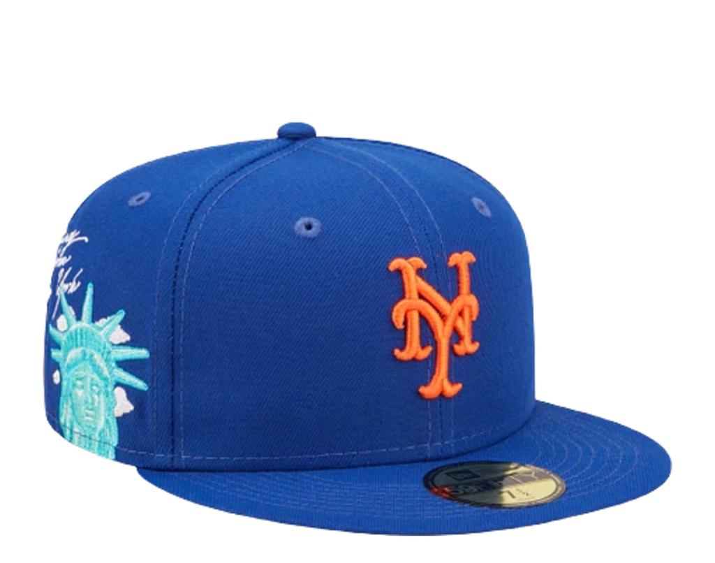 New Era 59FIFTY MLB New York Mets Cloud Icon Fitted Hat 60243754 Blue