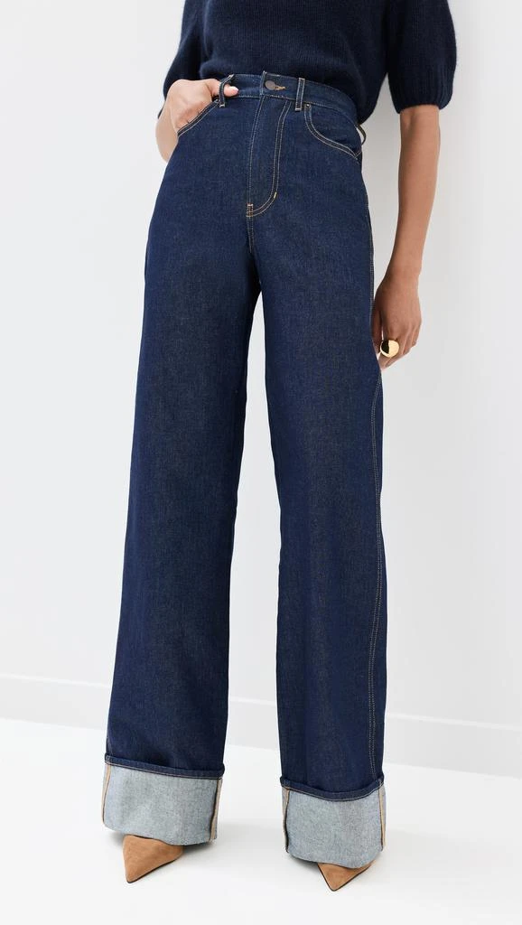 VERONICA BEARD Taylor High Rise Wide Leg Jeans 5