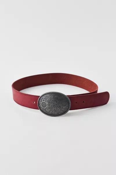 Urban Outfitters Pax Plate Buckle Leather Belt