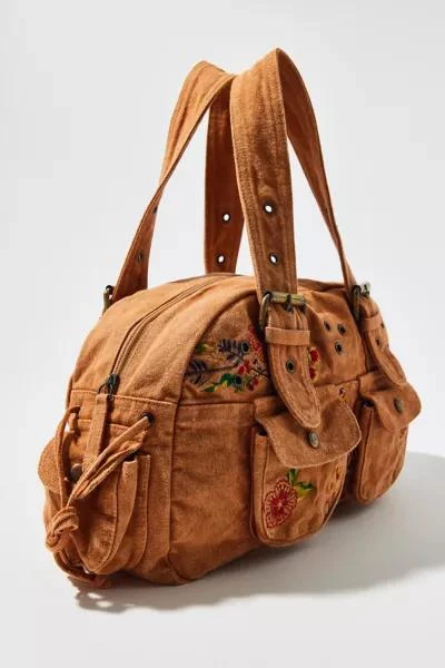 BDG BDG Embroidered Denim Duffle Shoulder Bag 3
