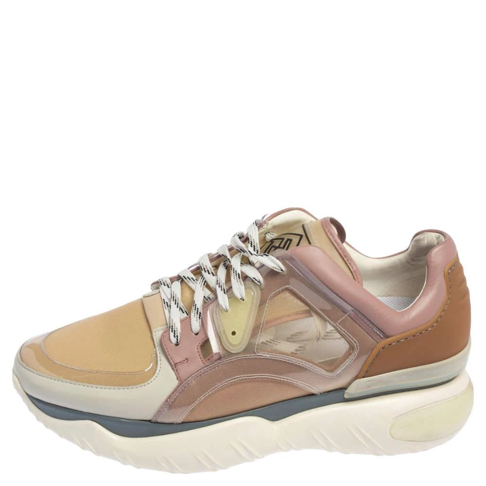 Fendi Fendi Multicolor Leather And Mesh Lace Up Sneakers Size 41 2