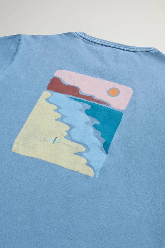 Woolrich Boys’ T-Shirt in Pure Cotton with Print on the Back - Boys - Yellow 4