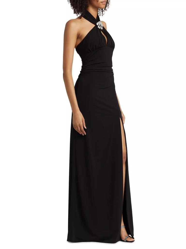Cinq à Sept Raashi Crystal-Embellished Halter Gown 4