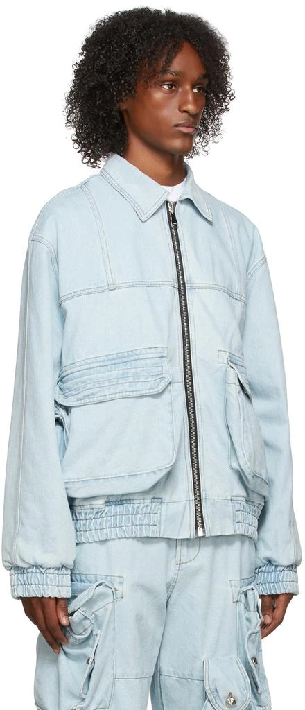 We11done Blue Washed Cargo Short Jacket 2