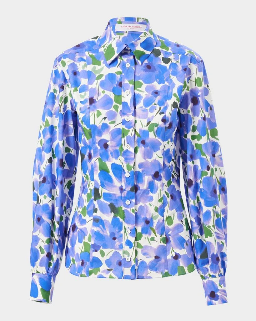 Carolina Herrera Floral-Print Button-Down Blouse 1