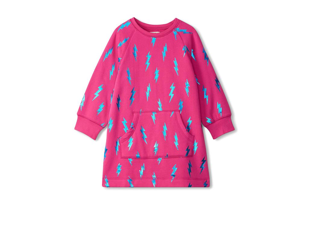 Hatley Lightening Bolt Sweatshirt Dress (Toddler/Little Kid/Big Kid)