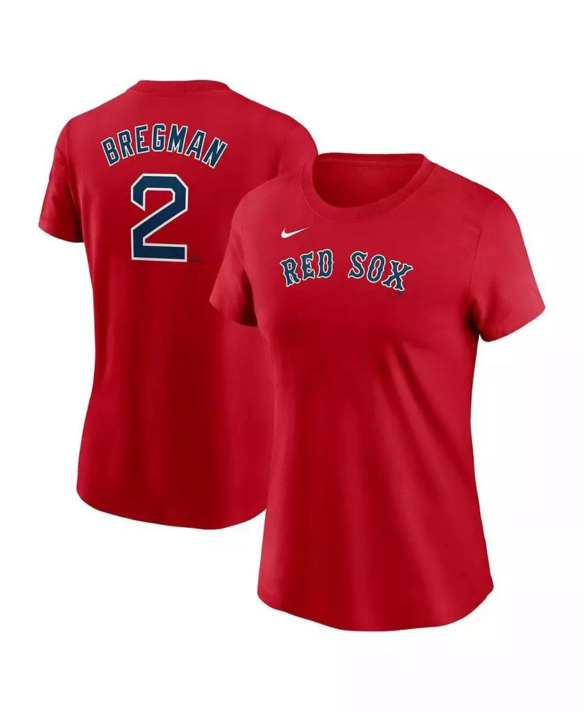 NIKE Women's Alex Bregman Navy Boston Red Sox Fuse Name Number T-Shirt 1