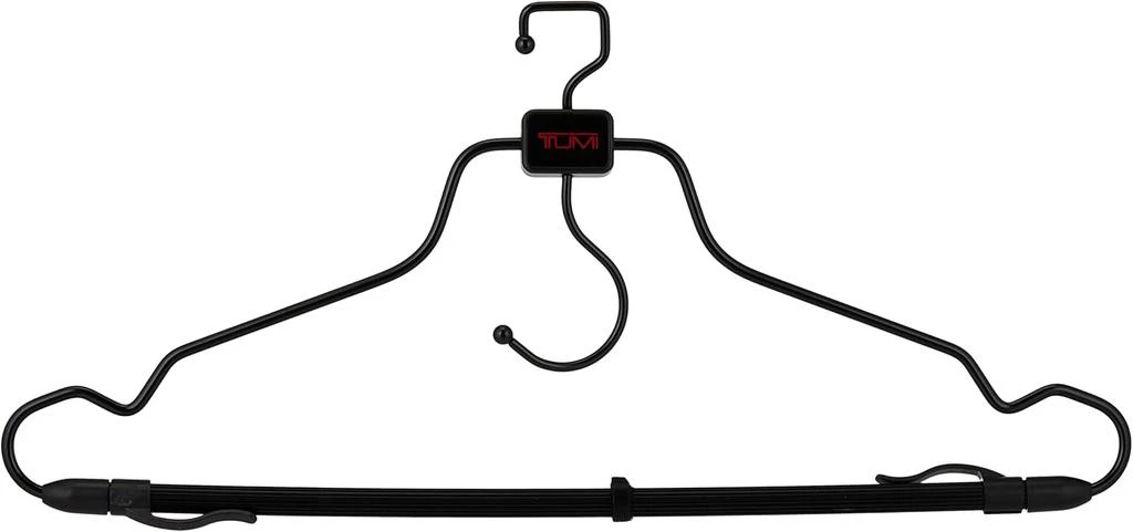 Tumi TUMI - 2-Piece Hangers Set - Travel Clothes Hanger for Suit, Coat 
Trousers - Space Saving Garment Bag Hangers w/ Hooks - Black 4