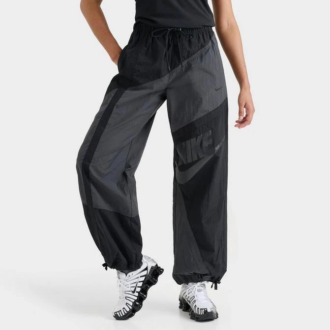 NIKE Women's Nike Sportswear Street Mid-Rise Loose Woven Open-Hem Pants 1