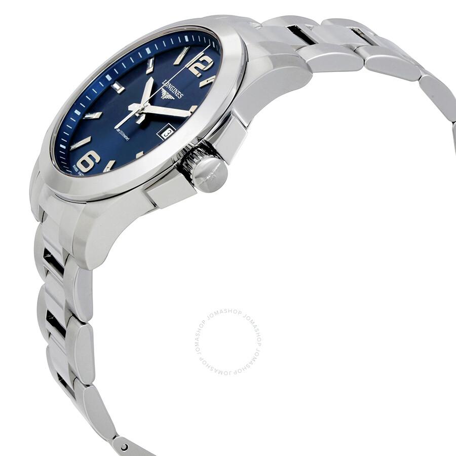 Longines Conquest Blue Dial Stainless Steel Men's 43mm Watch L37604966