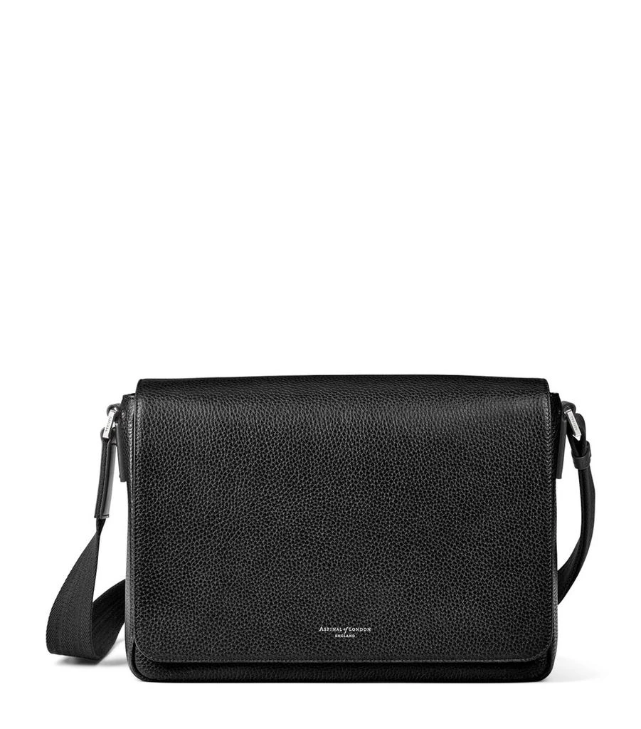 Aspinal of London Leather Reporter Messenger Bag 1