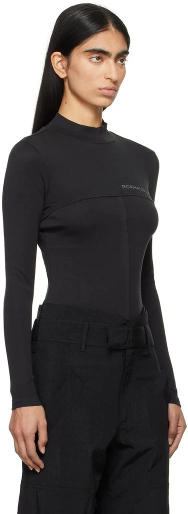 Eckhaus Latta Black Lapped Baby T-shirt 2
