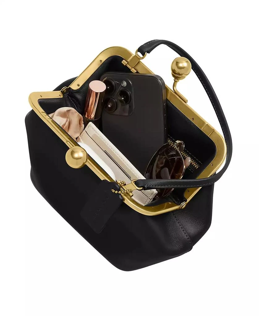 Coach Glovetanned Leather Kisslock Frame Bag 4