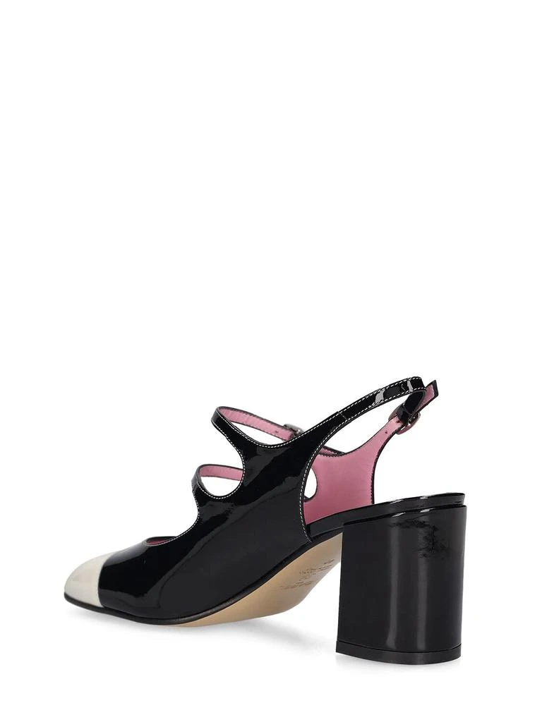 CAREL 60mm Papaya Patent Leather Slingbacks 3