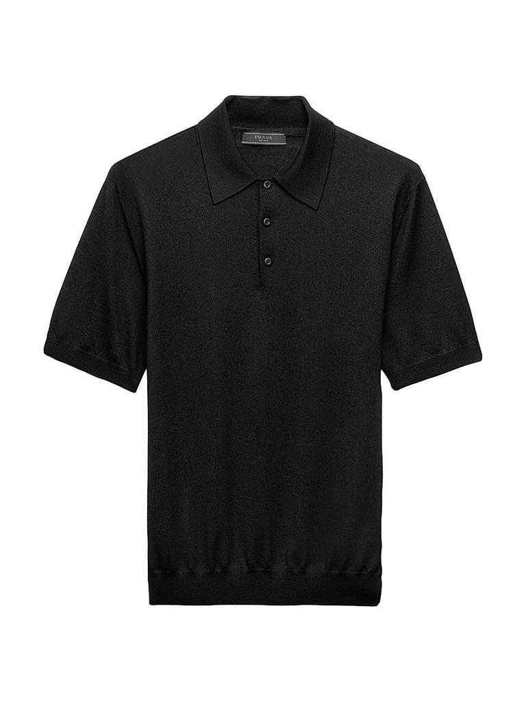 Prada Silk and Cotton Polo Shirt - Polo Shirts - Free Shipping