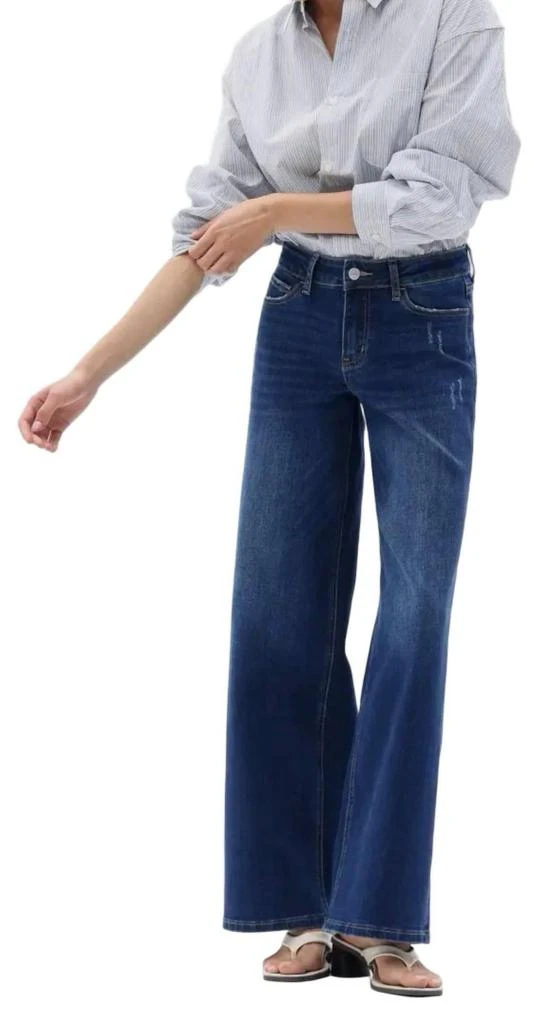 Oneso Oneso - Relaxed Distressed Wide Leg Jeans 5