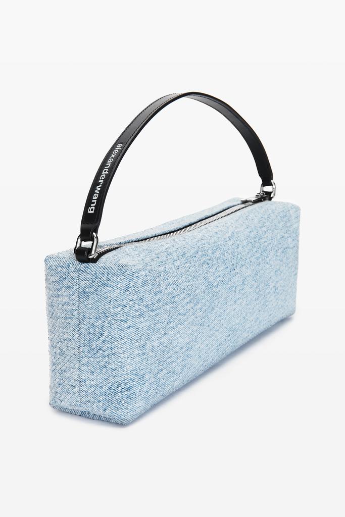 Alexander Wang Heiress Flex Denim Bag With Crystal Hotfix