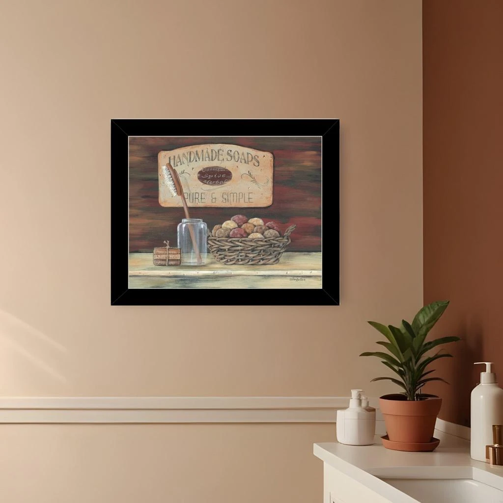 Hivvago HANDMADE SOAPS 5 Black Framed Print Bathroom Wall Art