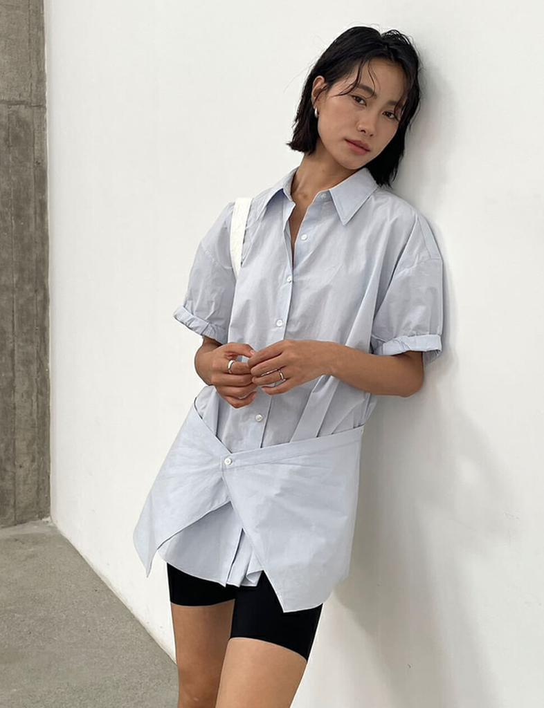 Pixie Market Rolled Sleeve layered Shirt -PREORDER