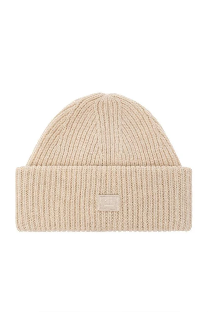 Acne Studios Acne Studios Logo Patch Ribbed Beanie 1