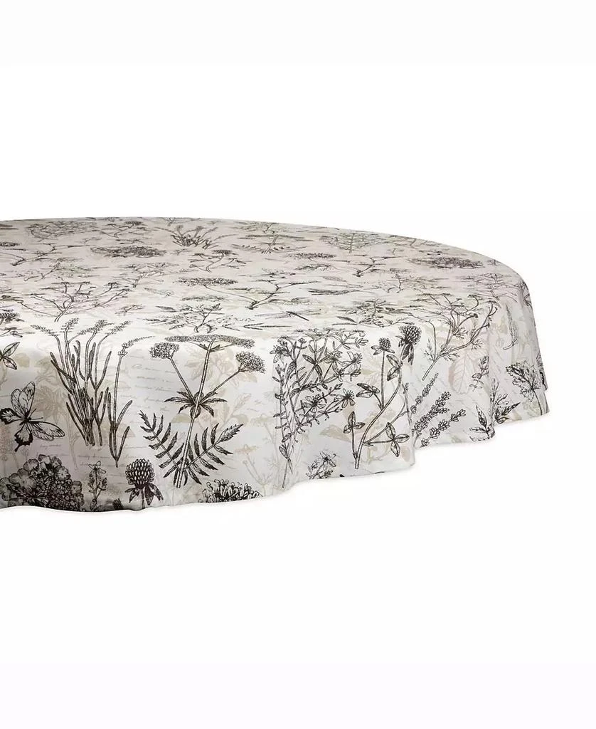 Design Imports Botanical Print Table cloth 70" Round 1
