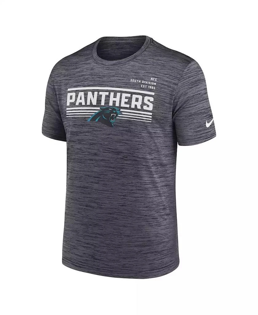 NIKE Men's Anthracite Carolina Panthers Yardline Velocity Performance T-shirt 3