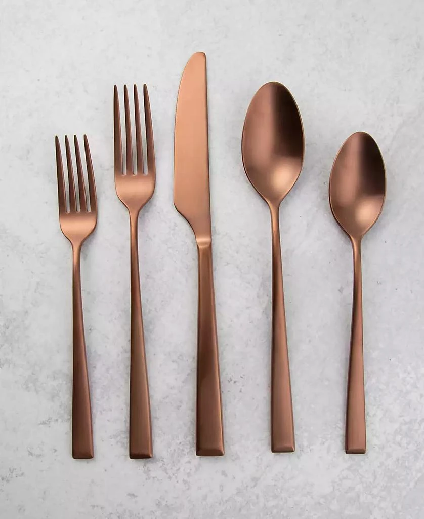 Cambridge Silversmiths Marlise Copper Satin 20 Piece 18/10 Stainless Steel Flatware Set, Service for 4 4