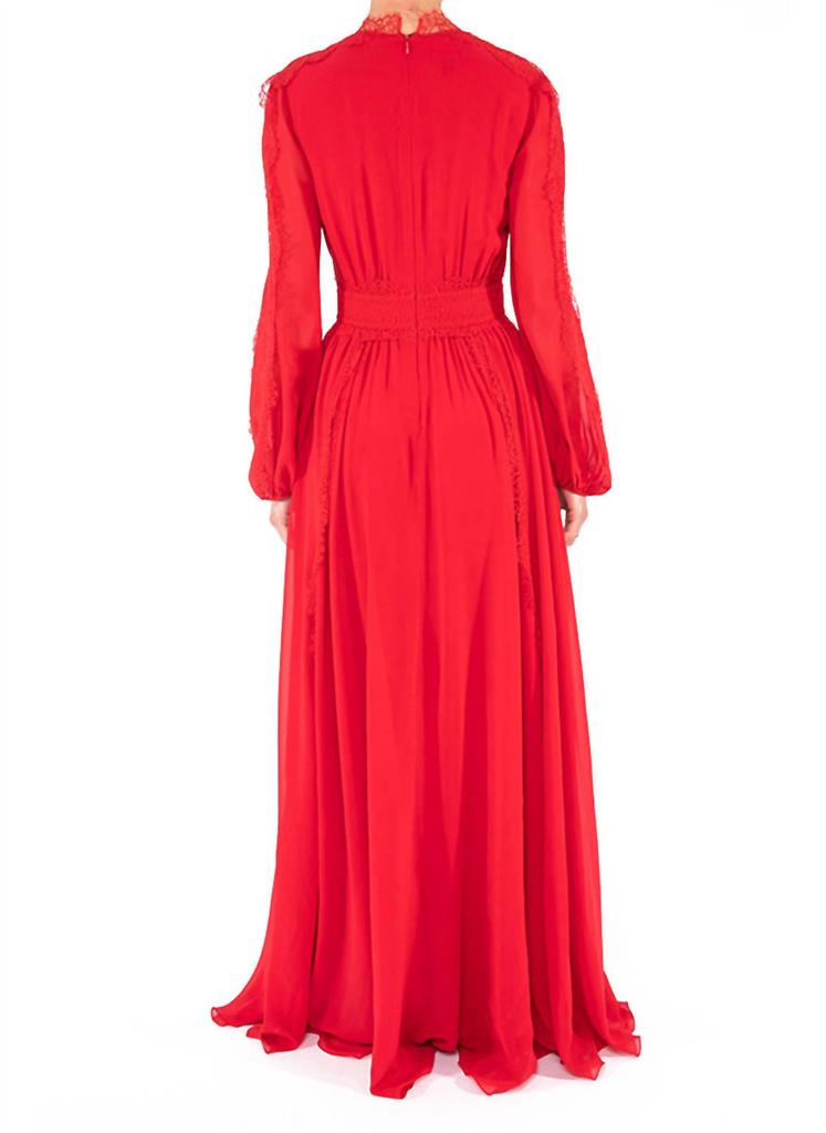 Giambattista Valli Giambattista Valli - Georgette & Lace V-Neck Gown