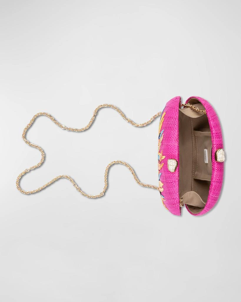 Rafe Berna Floral Straw Clutch Bag 3