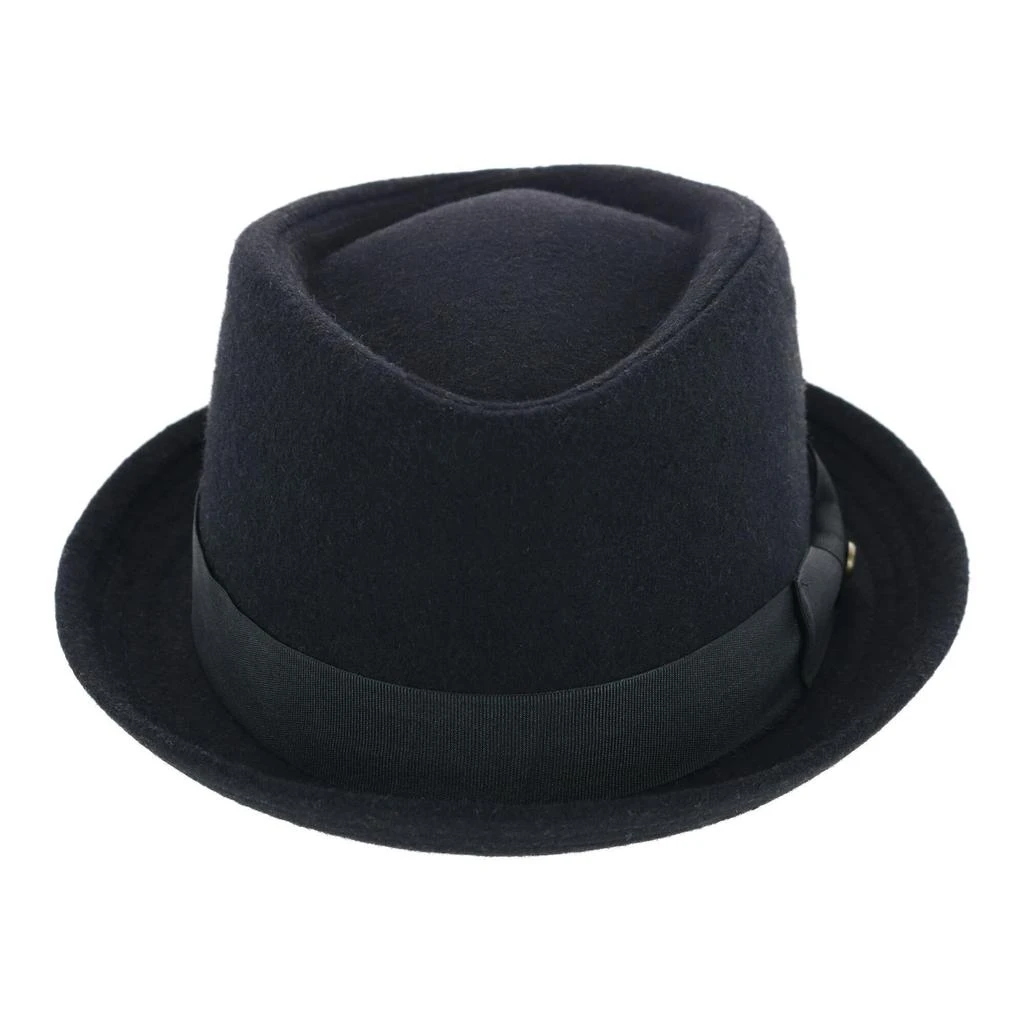 Epoch Hats Company Men's Diamond Shape Wool Fedora with Grosgrain Hatband 1