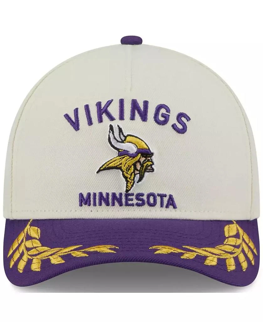 New Era Men's Cream/Purple Minnesota Vikings 2025 NFL Draft 9FORTY A-Frame M-Crown Adjustable Hat 2