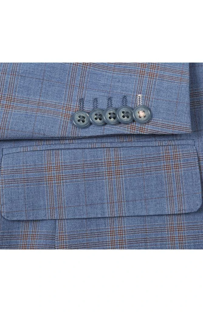 English Laundry Plaid Blue Mélange Suit 6