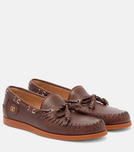Valentino Palm Avenue leather boat shoes 1