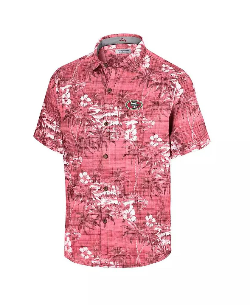 Tommy Bahama Men's Scarlet San Francisco 49ers Coconut Point Isla Palmetta Camp Button-Up Shirt 3