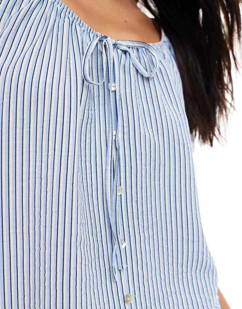 New Look New Look striped shell top in blue 3