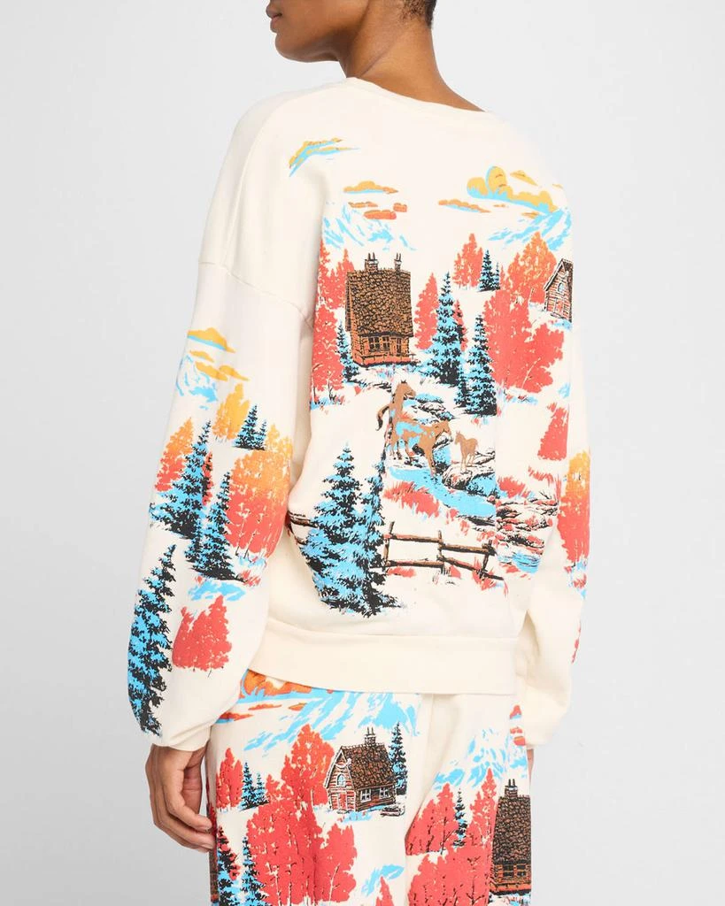 MOTHER The Drop Square Graphic Crewneck Sweatshirt 4