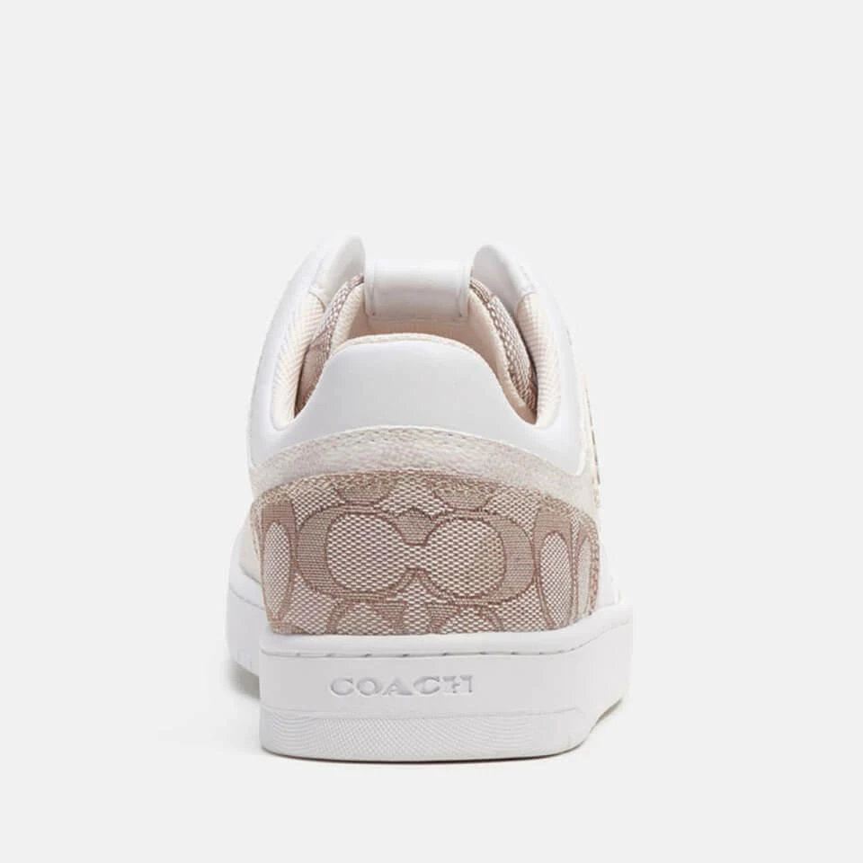 Coach COACH C201 BASKET LOGO-JACQUARD AND LEATHER TRAINERS 5