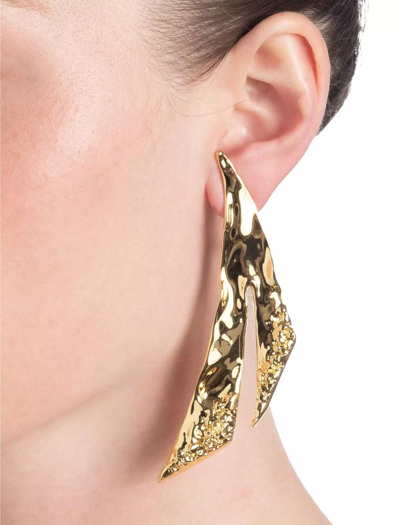 Alexis Bittar Brut 14K-Gold-Plated Angular Drop Earrings
