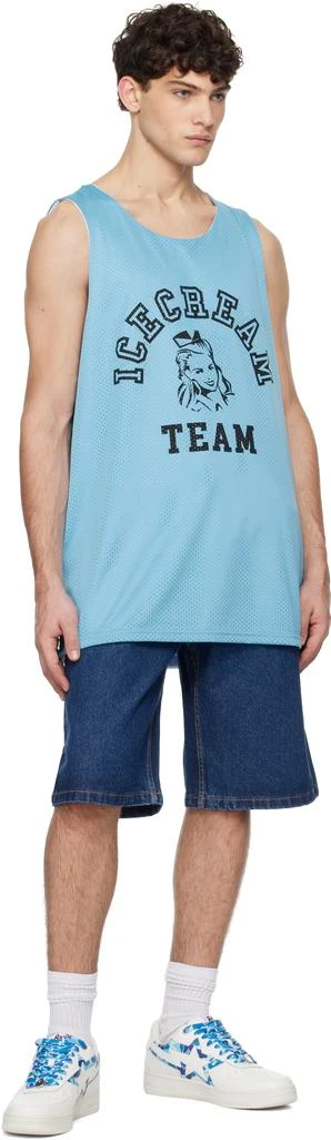 Icecream Blue Running Puppy Denim Shorts 4