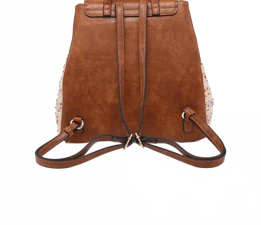 Jen & Co. Women's Boho Chic Backpack In Black/natural
