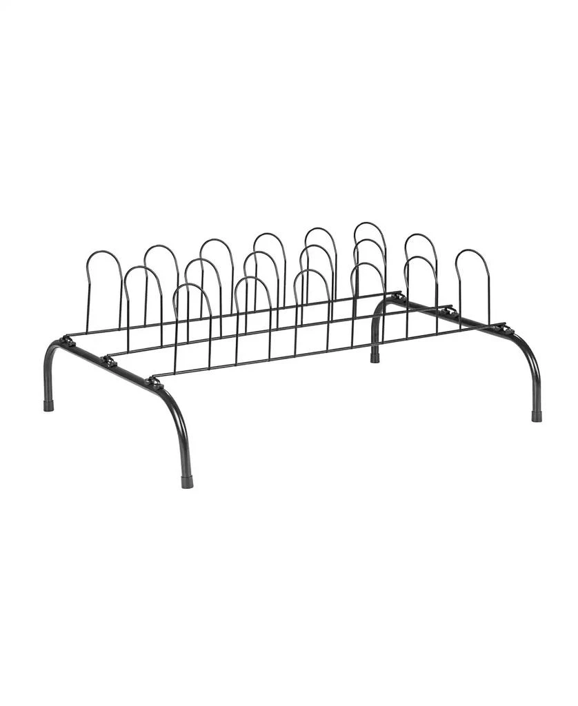 Household Essentials Metal Wire Shoe Rack, Black