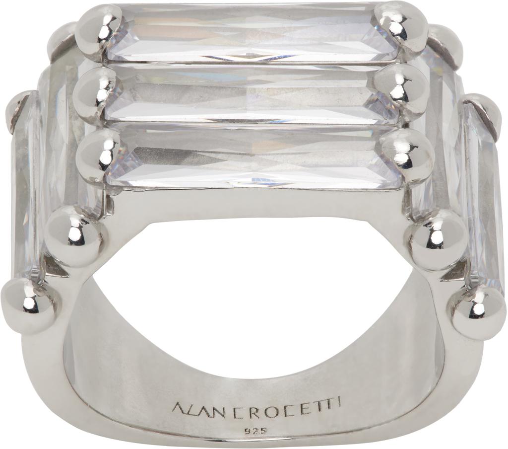 Alan Crocetti Silver Crystallised Armour Ring