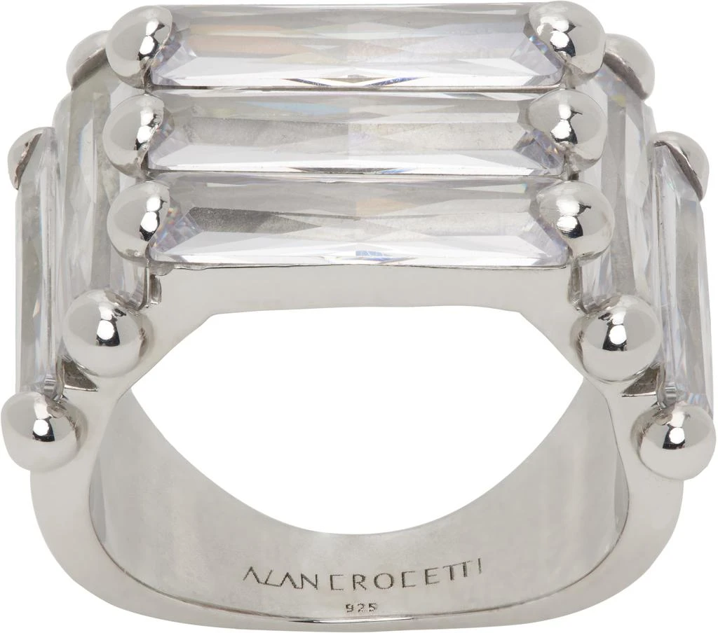 Alan Crocetti Silver Crystallised Armour Ring 1