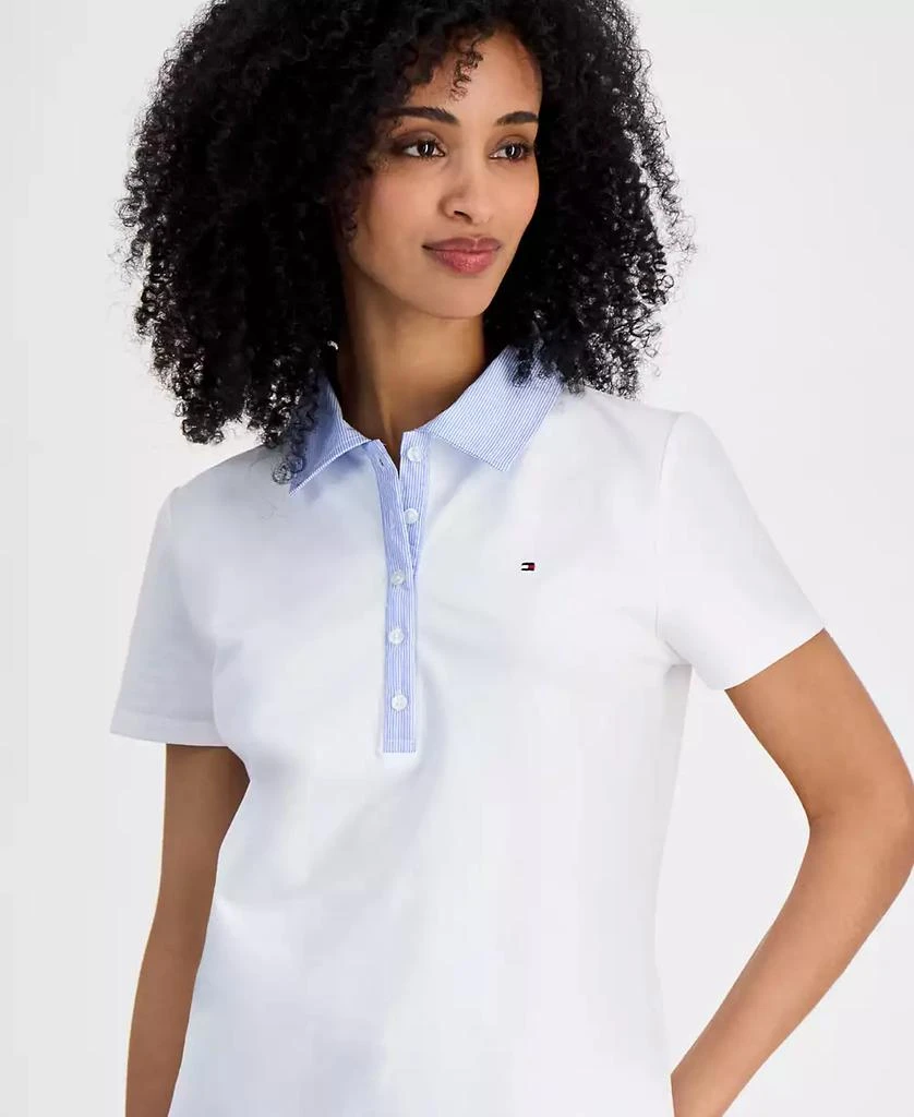 Tommy Hilfiger Women's Mixed Media Cornell Polo Shirt 3