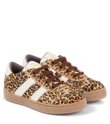 PEPE Pony leopard-print calf hair sneakers 1
