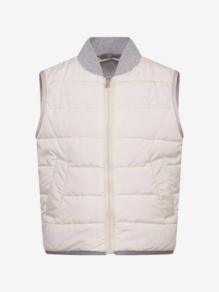 Eleventy Boys Padded Gilet in Ivory 1