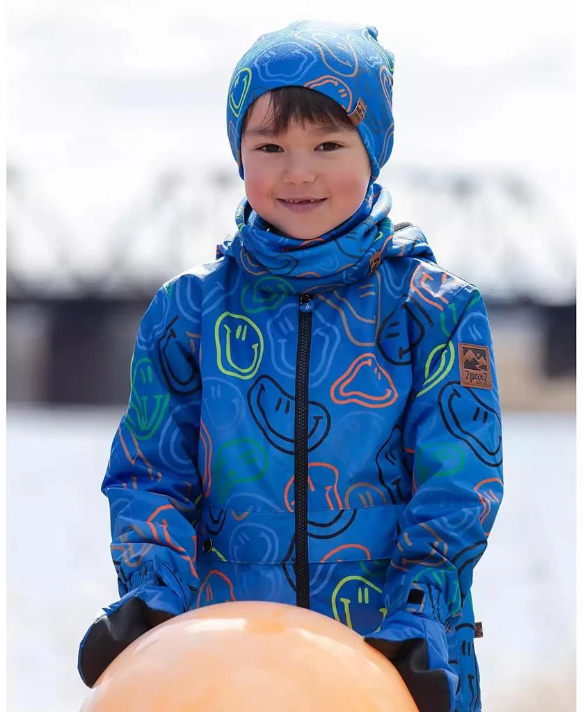 Deux par Deux Boy Stretch Jersey Beanie Printed Smileys - Toddler|Child 3