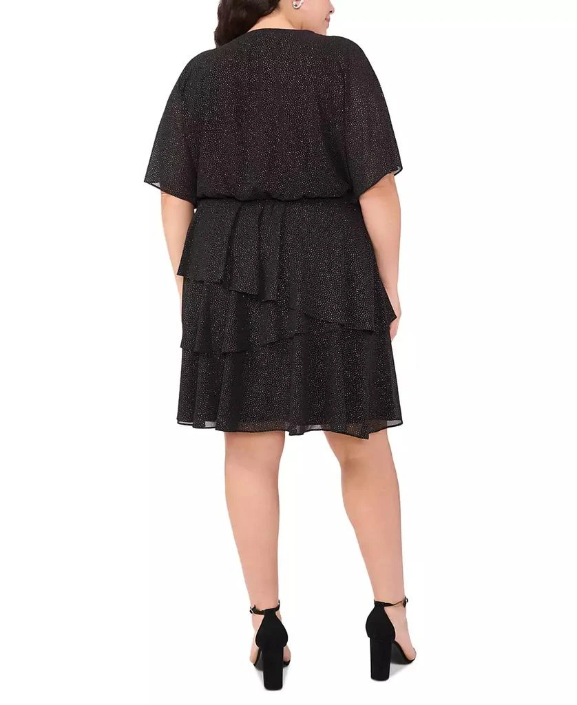 MSK Plus Size Glitter Chiffon Fit & Flare Dress 4