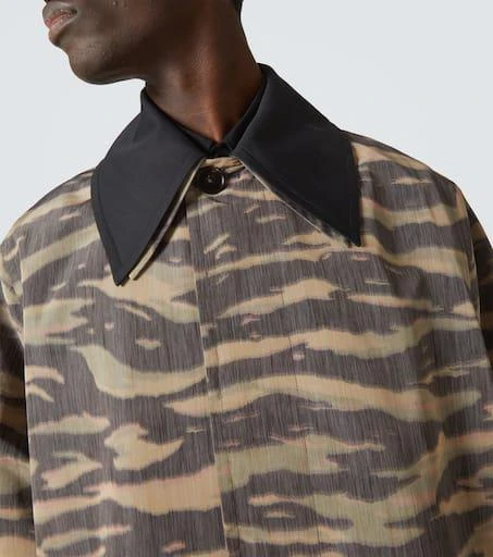 Jil Sander Camouflage crêpe de chine car coat 6